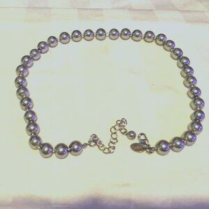 Gray Pearl Beaded Necklace